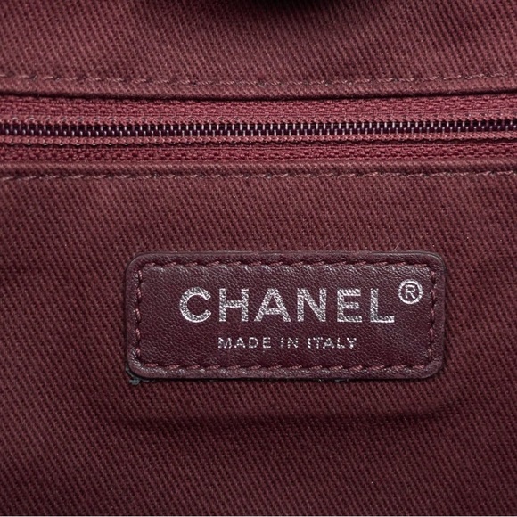 CHANEL Deauville Small Canvas Shopping Tote Bag Cream Multicolor Sides Authentic - Picture 9 of 11